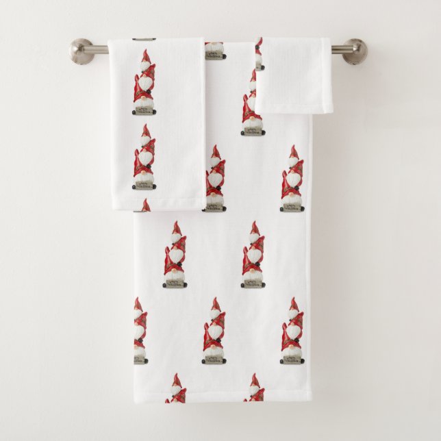 CONJUNTO DE TOALHAS **CHRISTMAS GNOMES** CHRISTMAS TOWEL (Insitu)