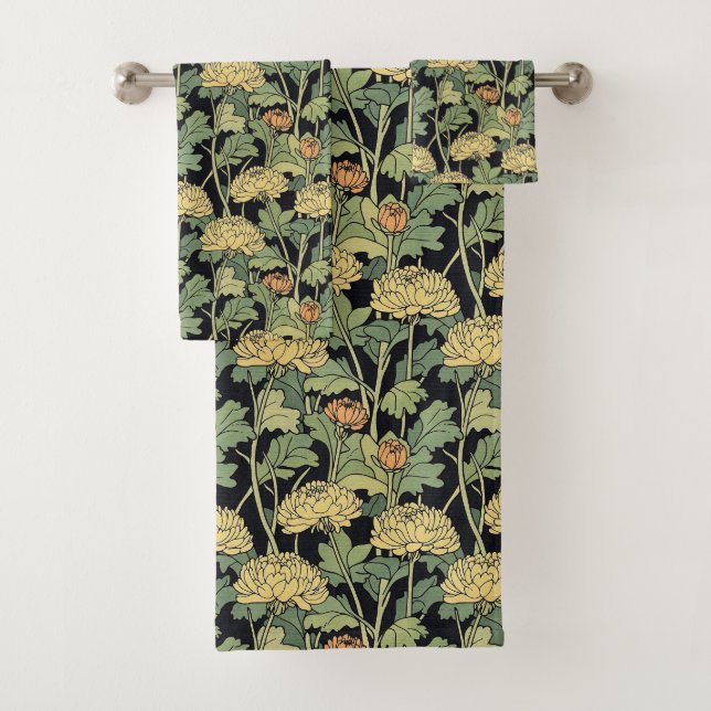 Conjunto De Toalhas Chrysanthemum Floral (Insitu)
