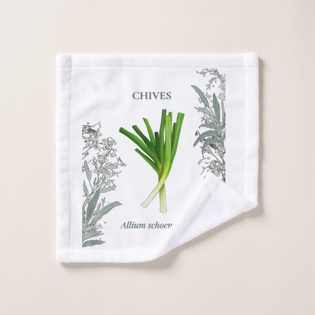 Conjunto De Toalhas Ciboulette — Allium schoenoprasum (Pano de lavar)