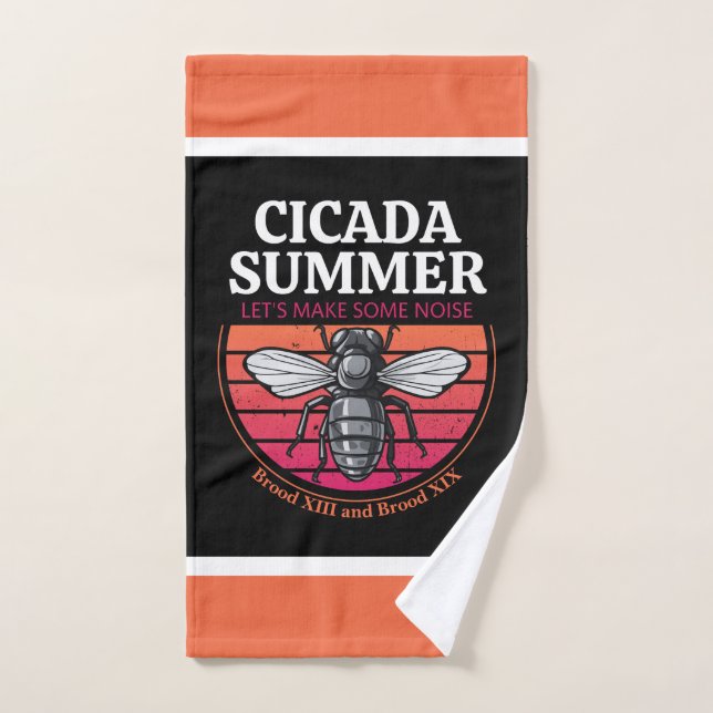 Conjunto De Toalhas Cicada Summer Melhor Presente para Entusiasta de B (Toalha de mão)