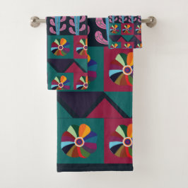 Conjunto De Toalhas Cinco de Mayo - Padrão de Arte Mexicana