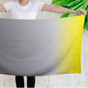 Conjunto De Toalhas cinza amarela moderna