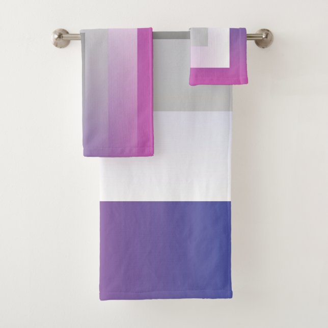 Conjunto De Toalhas Cinza azul da Fuchsia (Insitu)