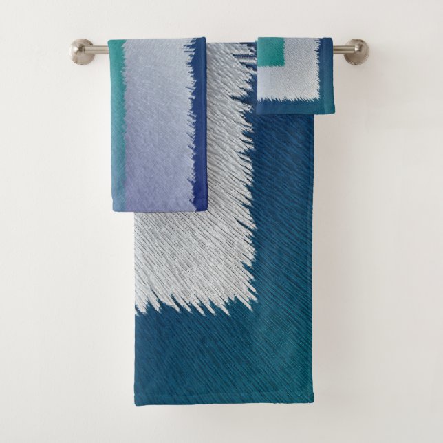 Conjunto De Toalhas cinza azul-lacrimogêneo ex pastel (Insitu)