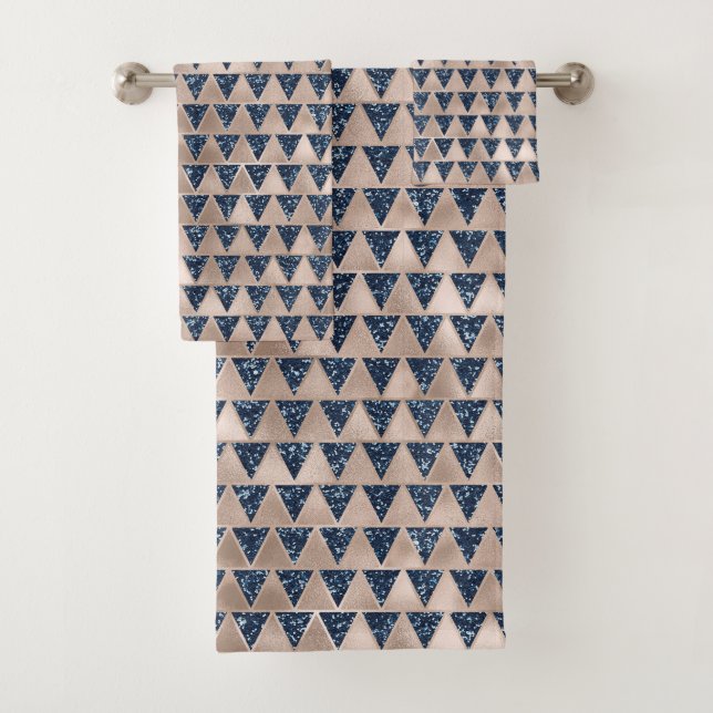 Conjunto De Toalhas Cinza de Padrão Metálico de Design de  de Lata Ind (Insitu)