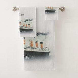 Conjunto De Toalhas Cinza de Titanic Vintage Iceberg - Nave de Estrela