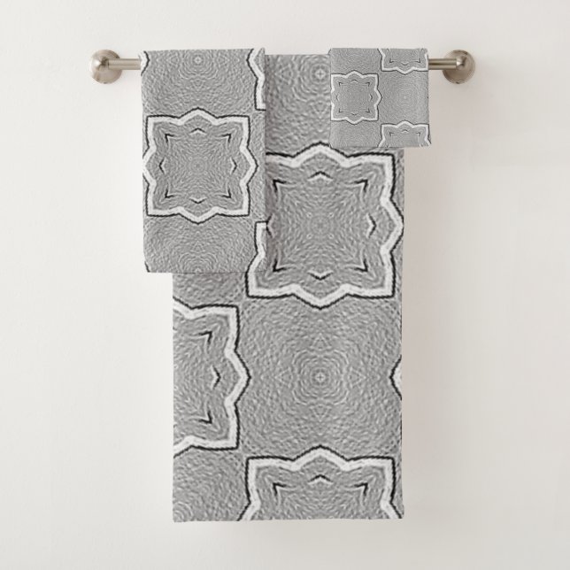 Conjunto De Toalhas Cinza Personalizada (Insitu)