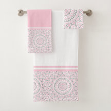 Cinza rosa e moderna Mandala