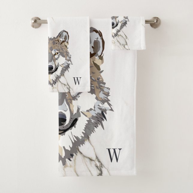 Conjunto De Toalhas Cinza Wolf Em Marble (Insitu)