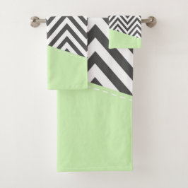 Conjunto De Toalhas Cinza Zigzag, Cinza Chevron, Zigzag Patterno, Casa