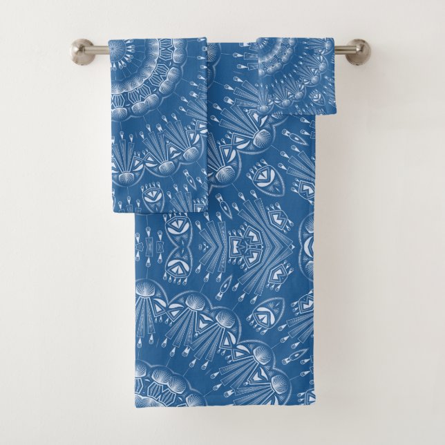Conjunto De Toalhas Circulo abstrato caleidoscópico caleidoscópico (Insitu)