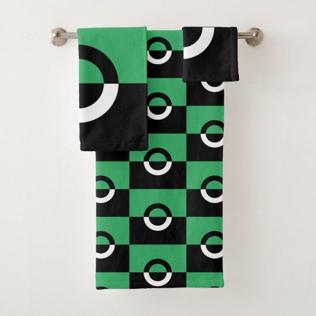 Conjunto De Toalhas Círculo de Bloco de Cor (Insitu)