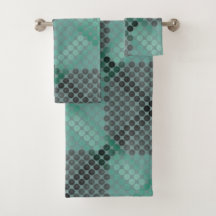 Círculo ou esferas opacos e verdes, em quadrados