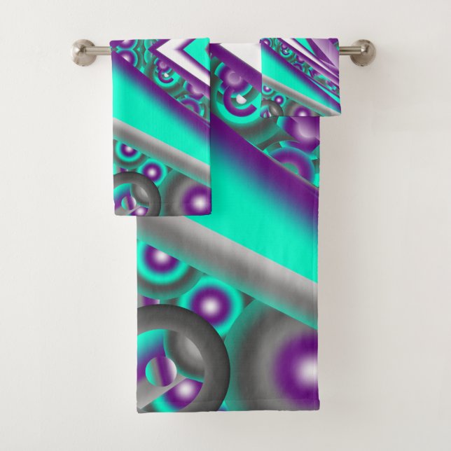 Conjunto De Toalhas Círculos Concêntricos Até o Ponto Abstrato (Insitu)