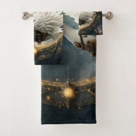 Conjunto De Toalhas Cisne Mecânico ao Luar – Guardião de Sonhos Curios
