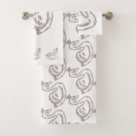 Conjunto De Toalhas Cisne na coroa