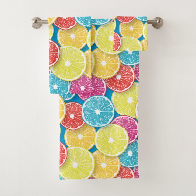 Conjunto De Toalhas Citrus fruta slices pop (Insitu)