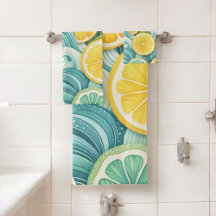 Citrus Spa Whimsical Watercolor Lemon & Limão