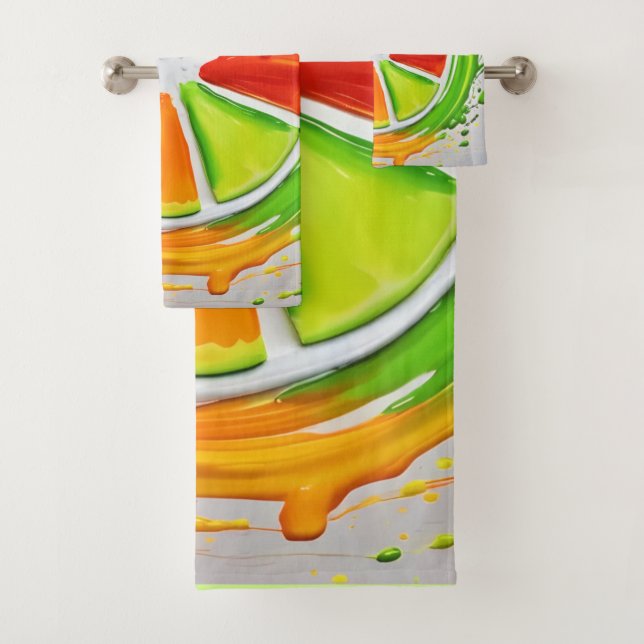 Conjunto De Toalhas Citrus Splash Design (Insitu)