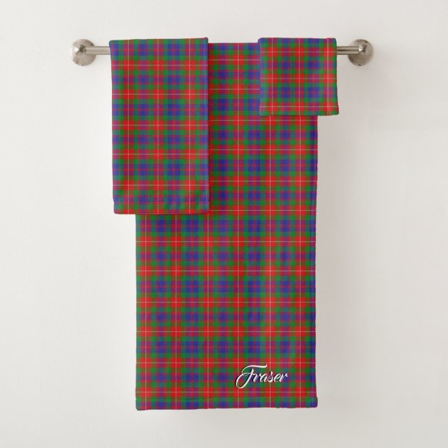 Conjunto De Toalhas Clã escocês Fraser do dom da xadrez de Tartan de (Insitu)