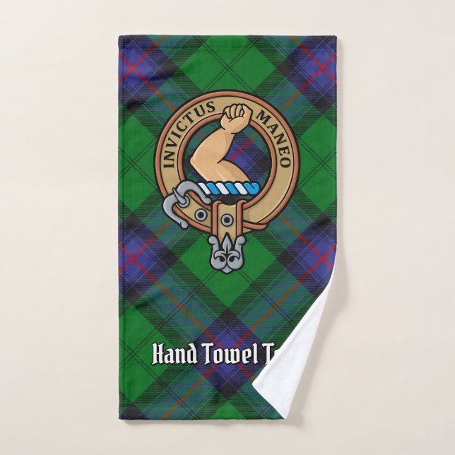 Conjunto De Toalhas Clan Armstrong Crest sobre Tartan (Toalha de mão)