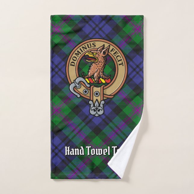 Conjunto De Toalhas Clan Baird Crest sobre Tartan (Toalha de mão)