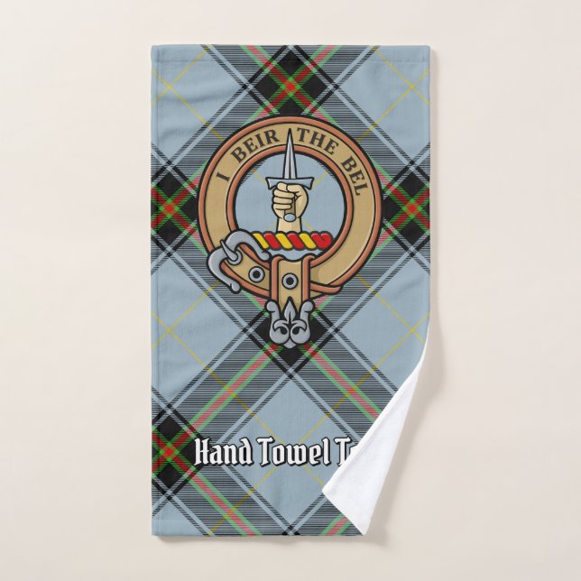Conjunto De Toalhas Clan Bell Crest sobre Tartan (Toalha de mão)