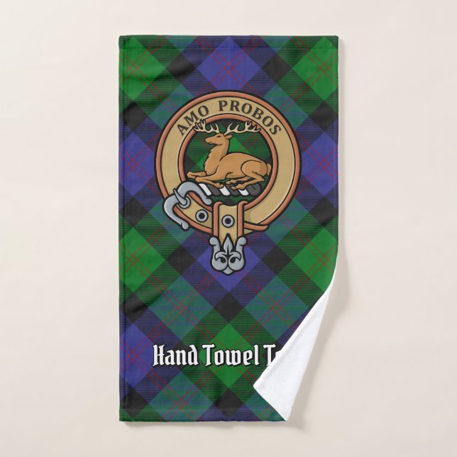 Conjunto De Toalhas Clan Blair Crest sobre Tartan (Toalha de mão)