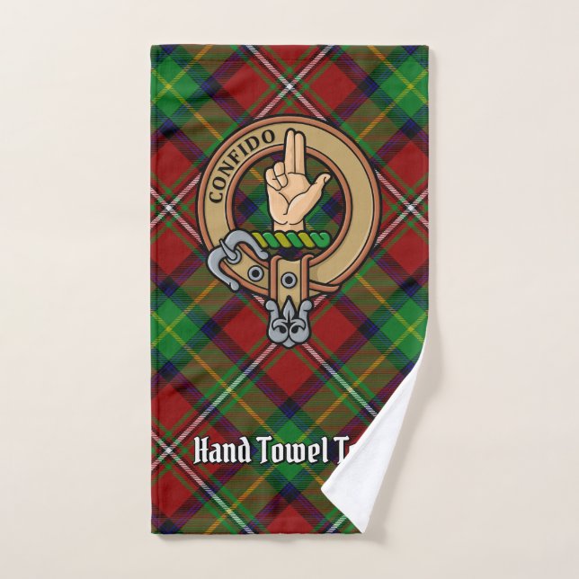Conjunto De Toalhas Clan Boyd Crest sobre Tartan (Toalha de mão)