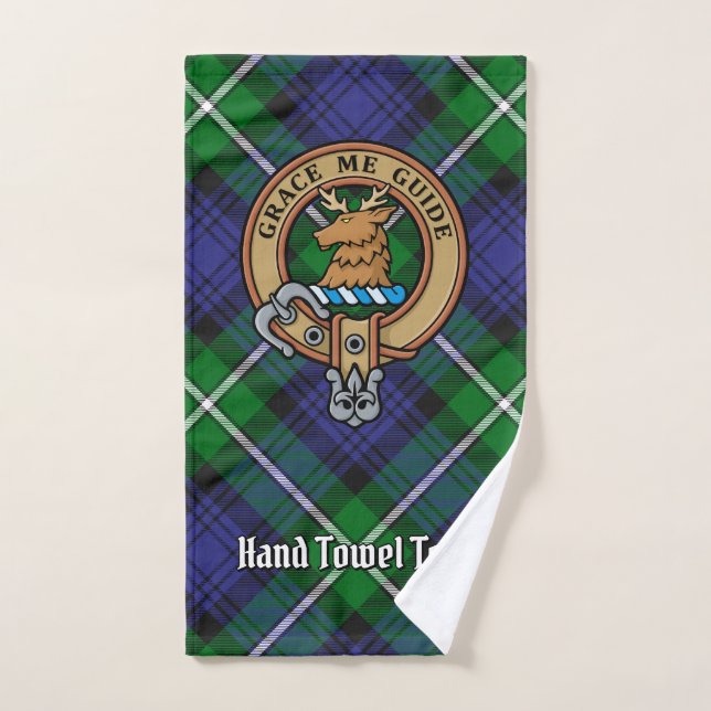 Conjunto De Toalhas Clan Forbes Crest sobre Tartan (Toalha de mão)