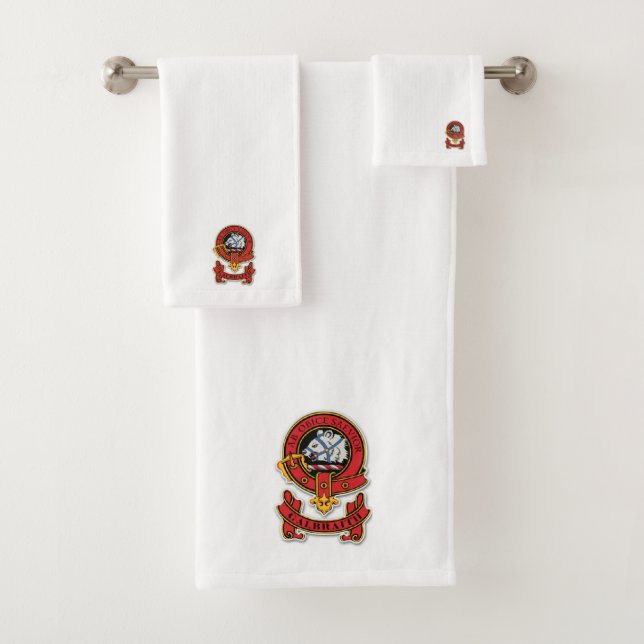 Conjunto De Toalhas Clan Galbraith Crest Bath Towels (Insitu)