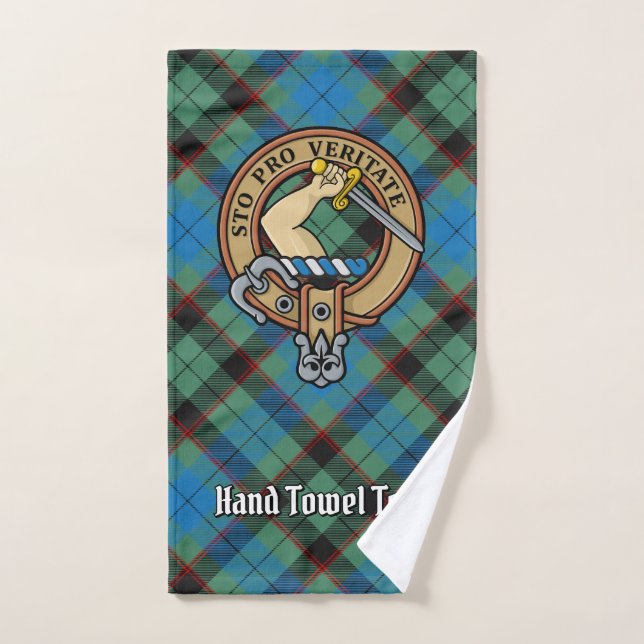 Conjunto De Toalhas Clan Guthrie Crest sobre Tartan (Toalha de mão)