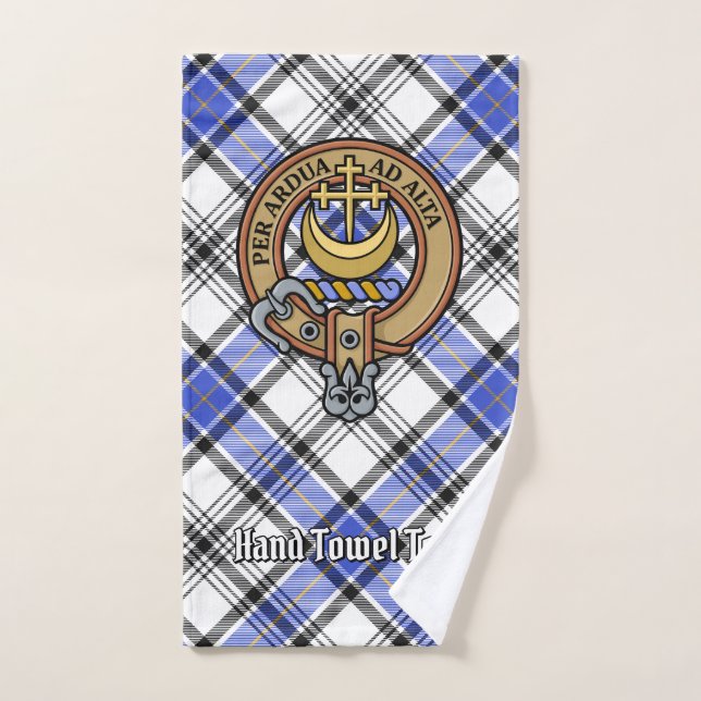 Conjunto De Toalhas Clan Hannay Crest sobre Tartan (Toalha de mão)