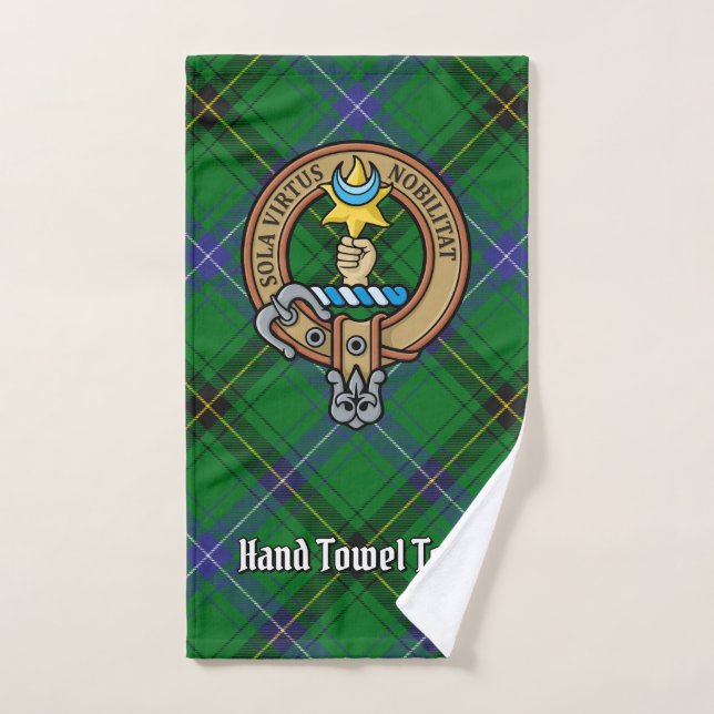 Conjunto De Toalhas Clan Henderson Crest sobre Tartan (Toalha de mão)