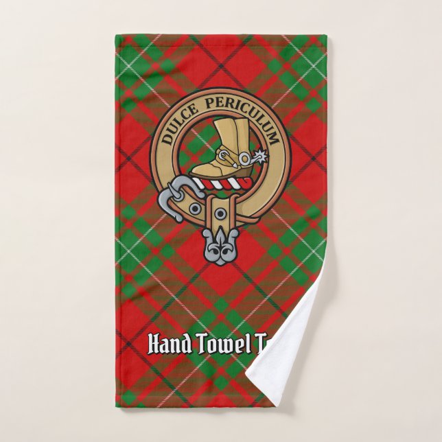 Conjunto De Toalhas Clan MacAulay Crest sobre Tartan (Toalha de mão)