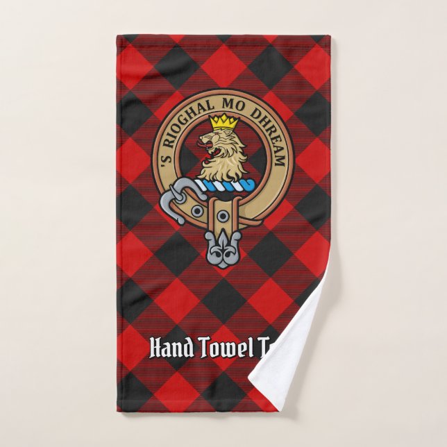 Conjunto De Toalhas Clan MacGregor Crest sobre Rob Roy Tartan (Toalha de mão)