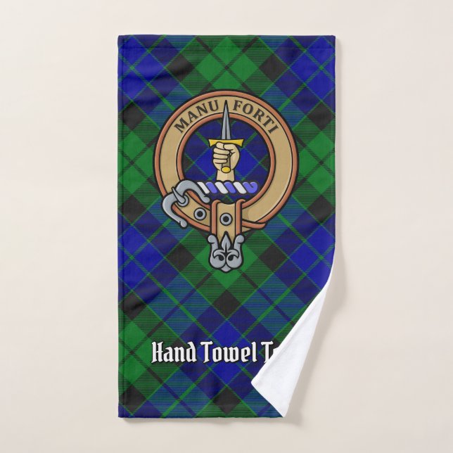 Conjunto De Toalhas Clan MacKay Crest sobre Tartan (Toalha de mão)