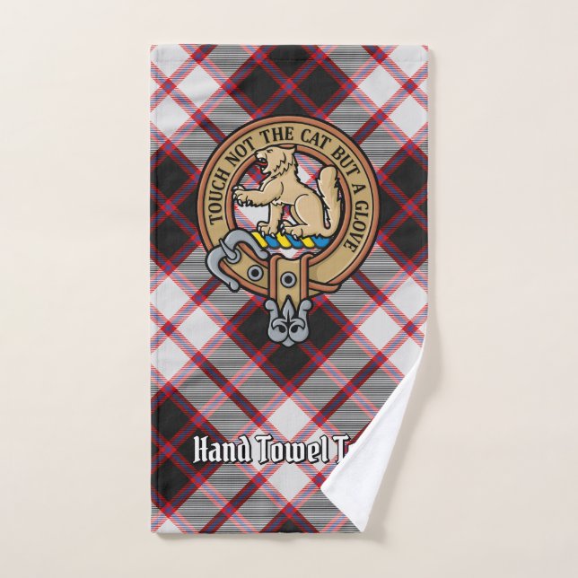 Conjunto De Toalhas Clan MacPherson Crest sobre caçar Tartan (Toalha de mão)