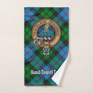 Conjunto De Toalhas Clan Morrison Crest sobre caçar Tartan