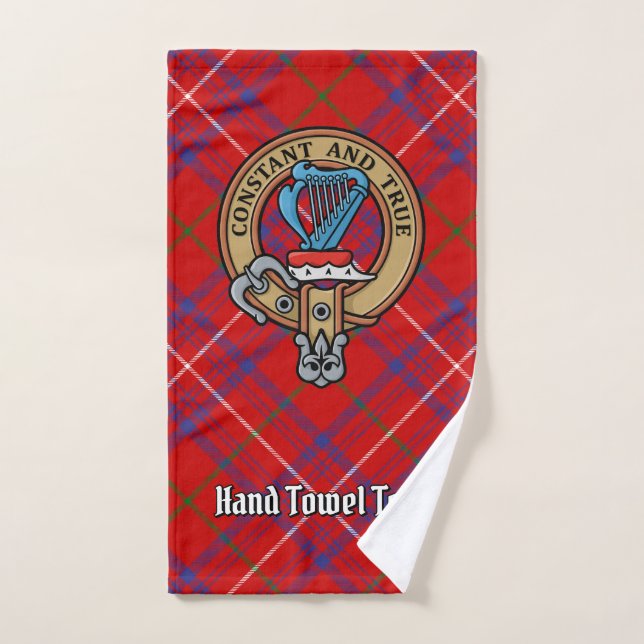 Conjunto De Toalhas Clan Rosa Crest sobre Tartan (Toalha de mão)