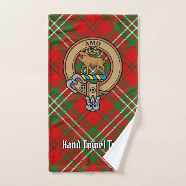 Conjunto De Toalhas Clan Scott Crest sobre Red Tartan (Toalha de mão)