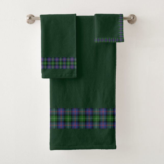 Conjunto De Toalhas Clan Sutherland Tartan (Insitu)