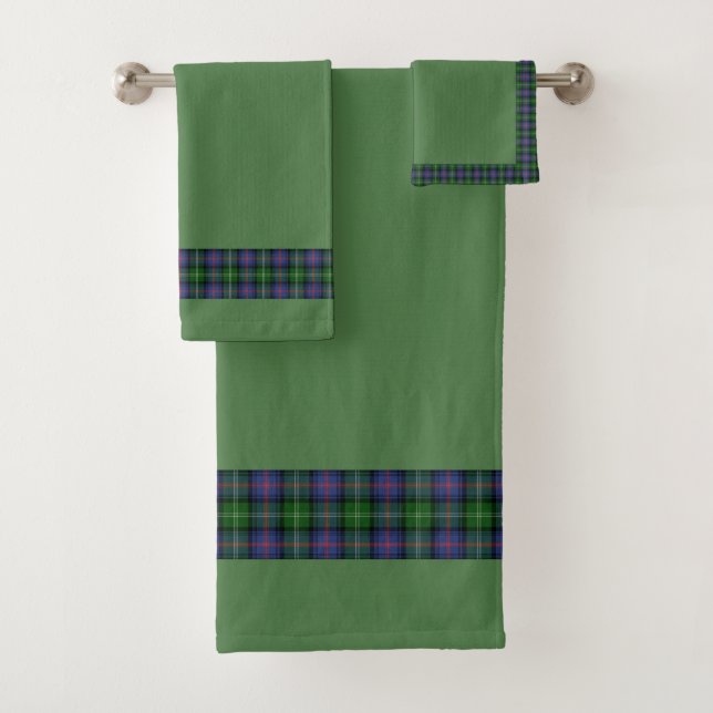 Conjunto De Toalhas Clan Sutherland Tartan (Insitu)