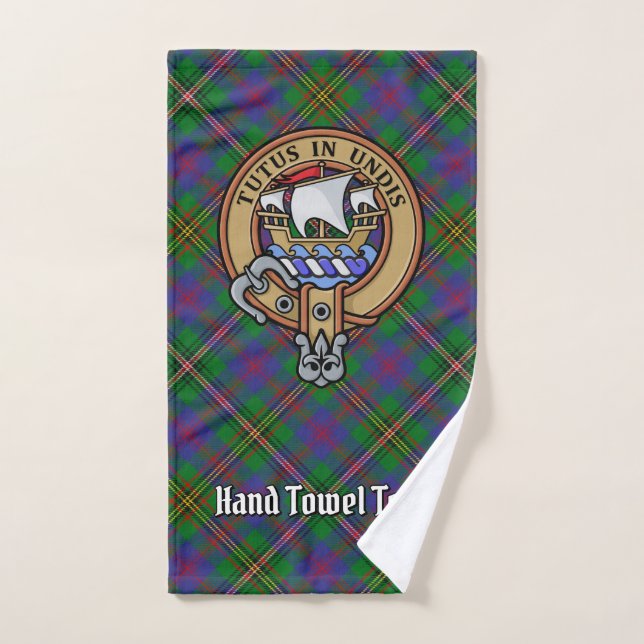 Conjunto De Toalhas Clan Wood Crest sobre Tartan (Toalha de mão)