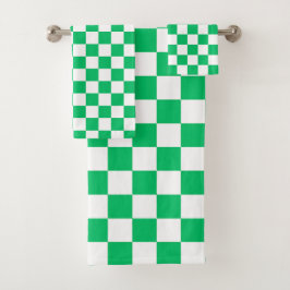 Conjunto De Toalhas Classic green checkered 
