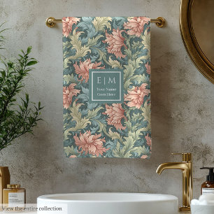 Conjunto De Toalhas Classic Morris Inspirou Pastel Floral Nome Persona