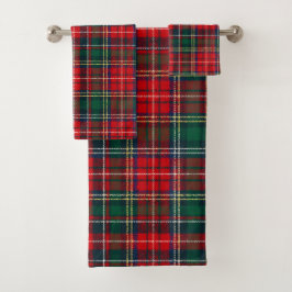 Conjunto De Toalhas Classic Tartan Plaid Christmas
