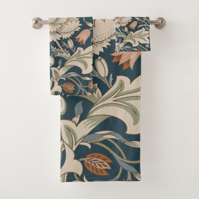 Conjunto De Toalhas Clássico de Flores do Jardim Floral William Morris (Insitu)