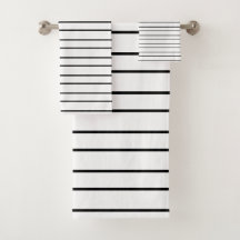 Clássico de Stripe Branca e Preto Moderno