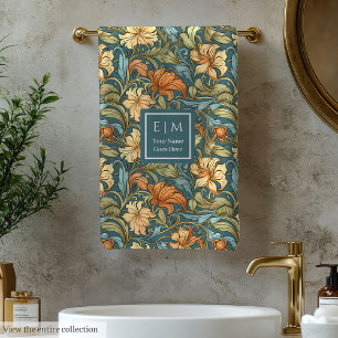 Conjunto De Toalhas Clássico Floral Morris Inspirou Bath Toel